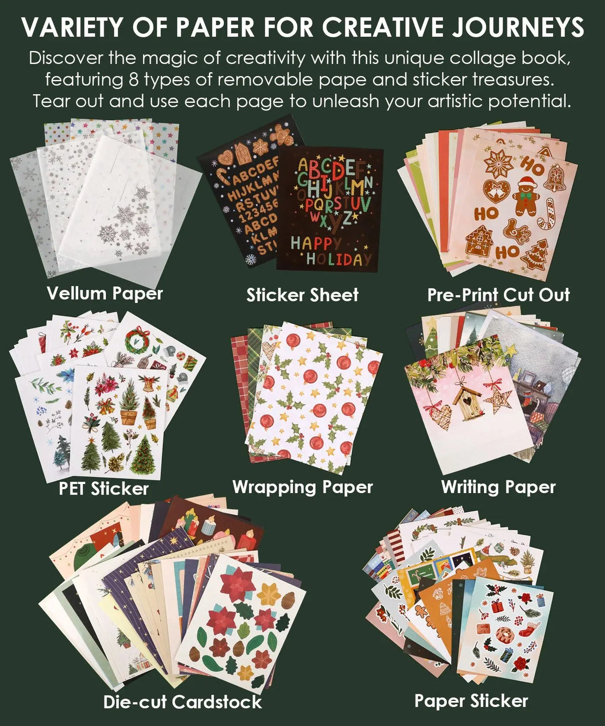 🔥Last Day 50% OFF-✨200+ Pages Holiday Magic Collage Activity Book📚