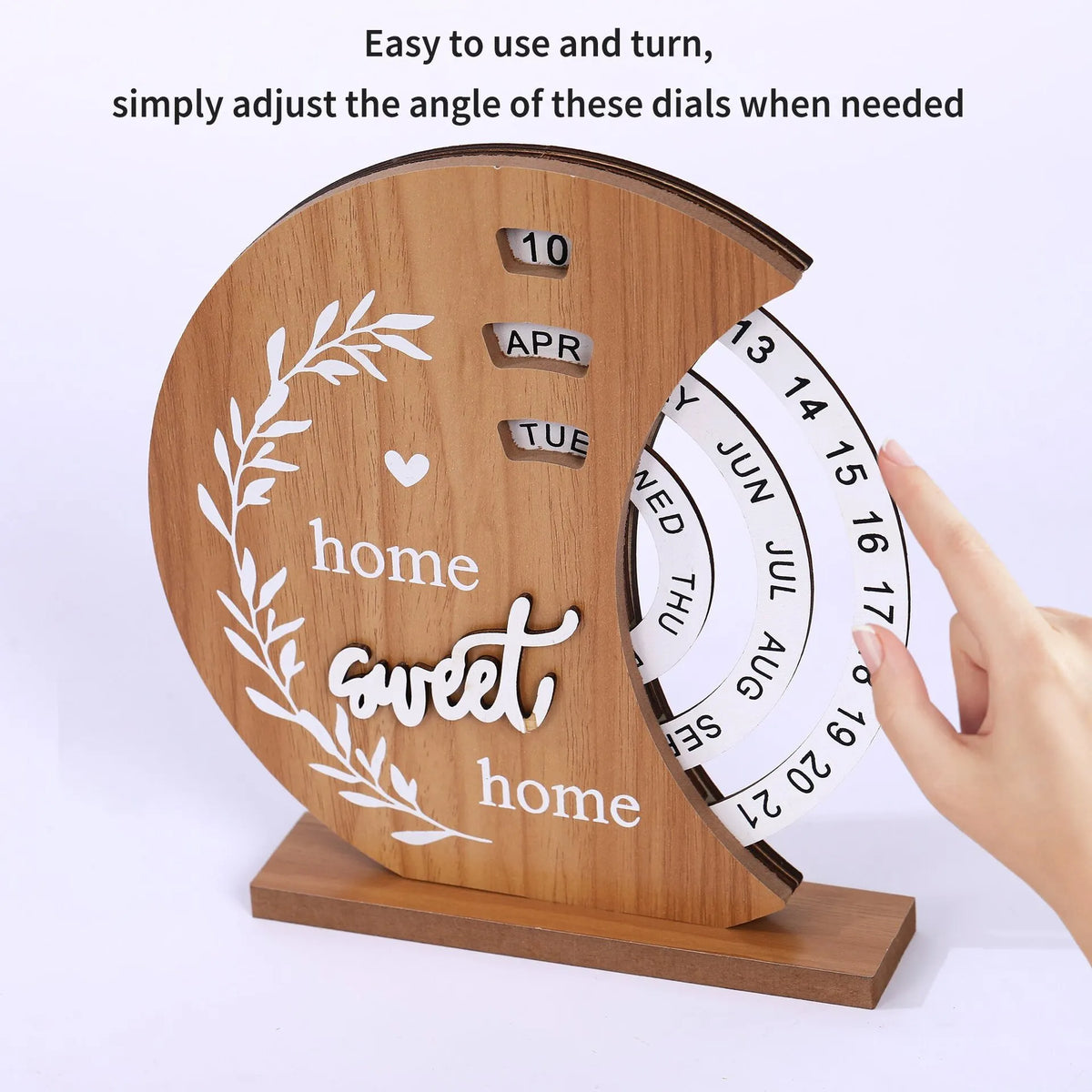 🔥LAST DAY 50% OFF - New Year Wooden Creative Manual Rotating Calendar