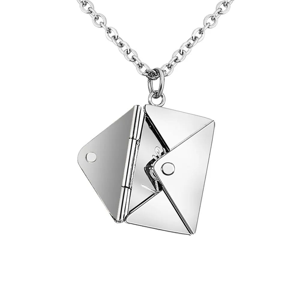 Unique Gift-Custom Love Photo Letter Envelope Necklace