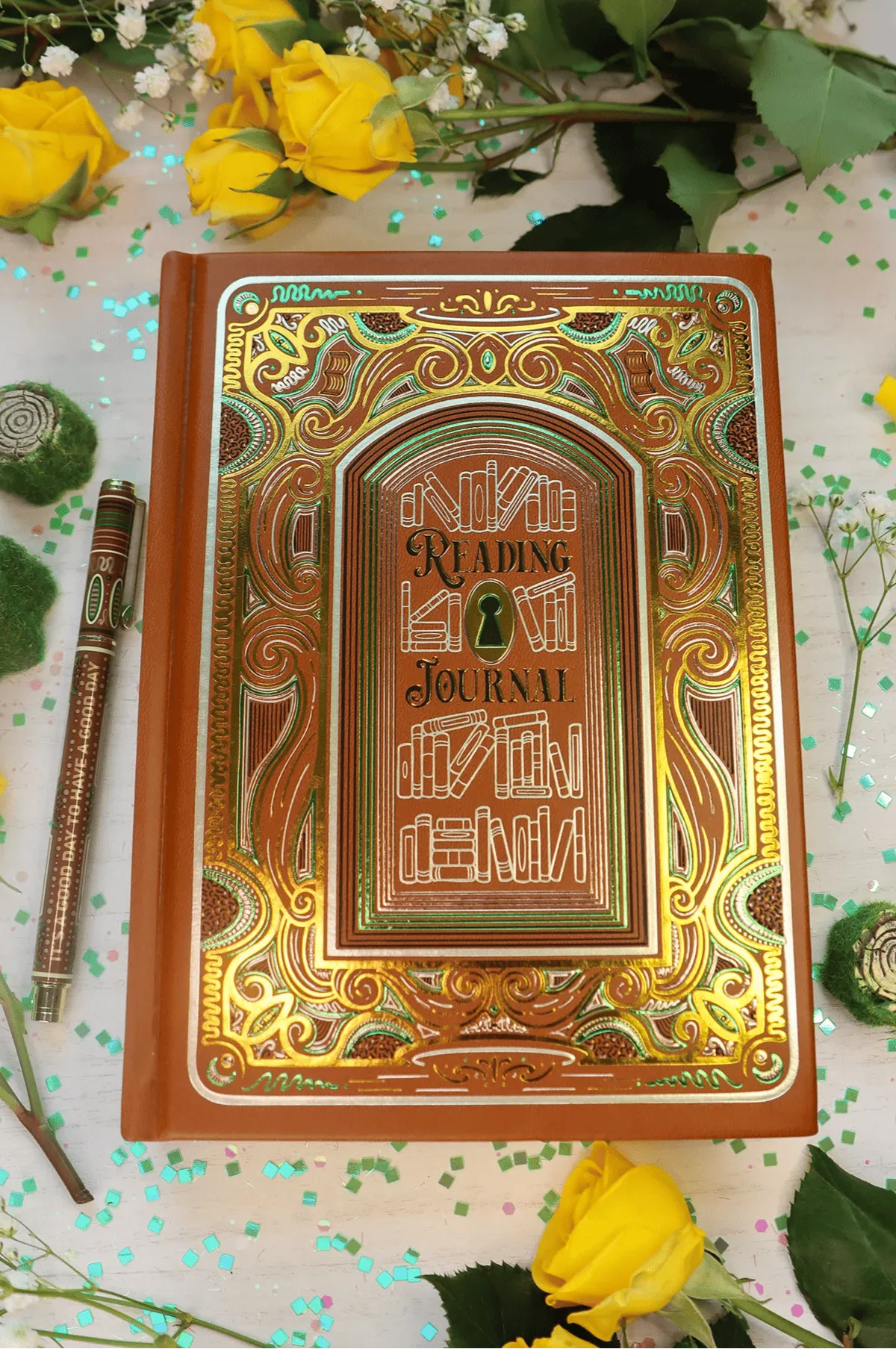 🎨📘The Cerulean Blue And Brown Reading Journal Bundle