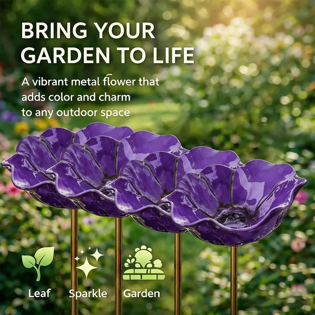 🎉💖🎁Handmade Metal Flower Garden Stake🐦