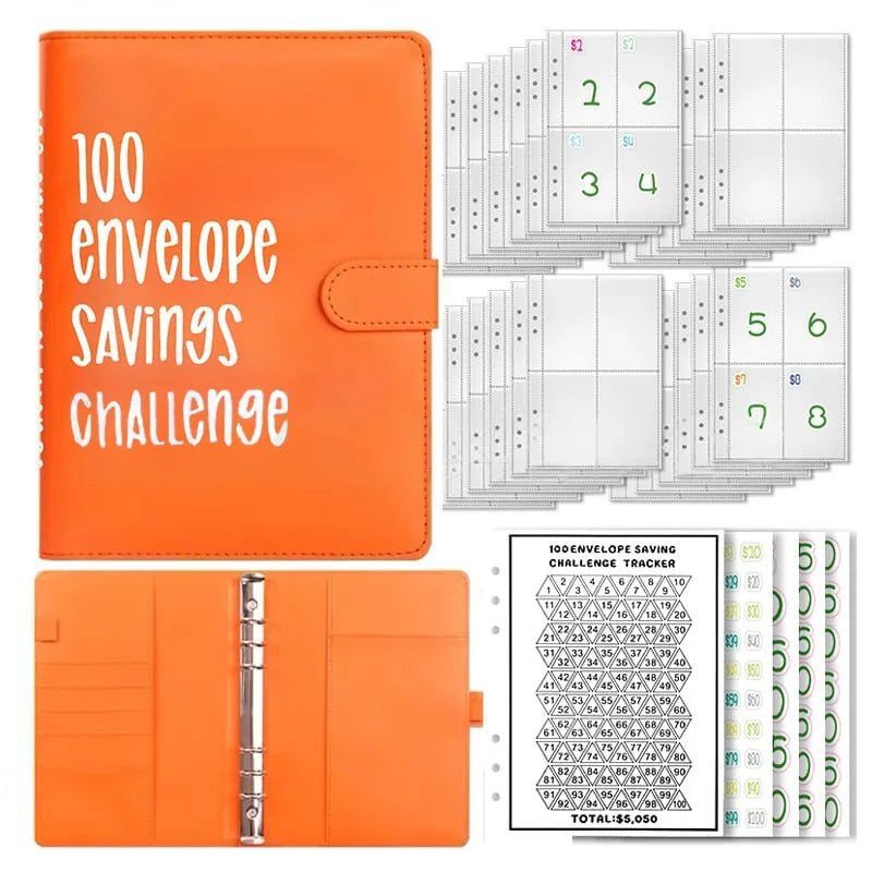 🏆Flash Sale⚡ 50K+ SOLD! Almost Gone-💥🔥🤑✉️100 Envelope Savings Challenge Book,Best Gifts