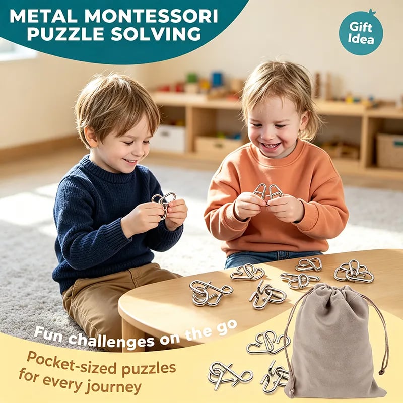 🎉The Best Christmas Gift🎁 Metal Montessori Puzzle Solving