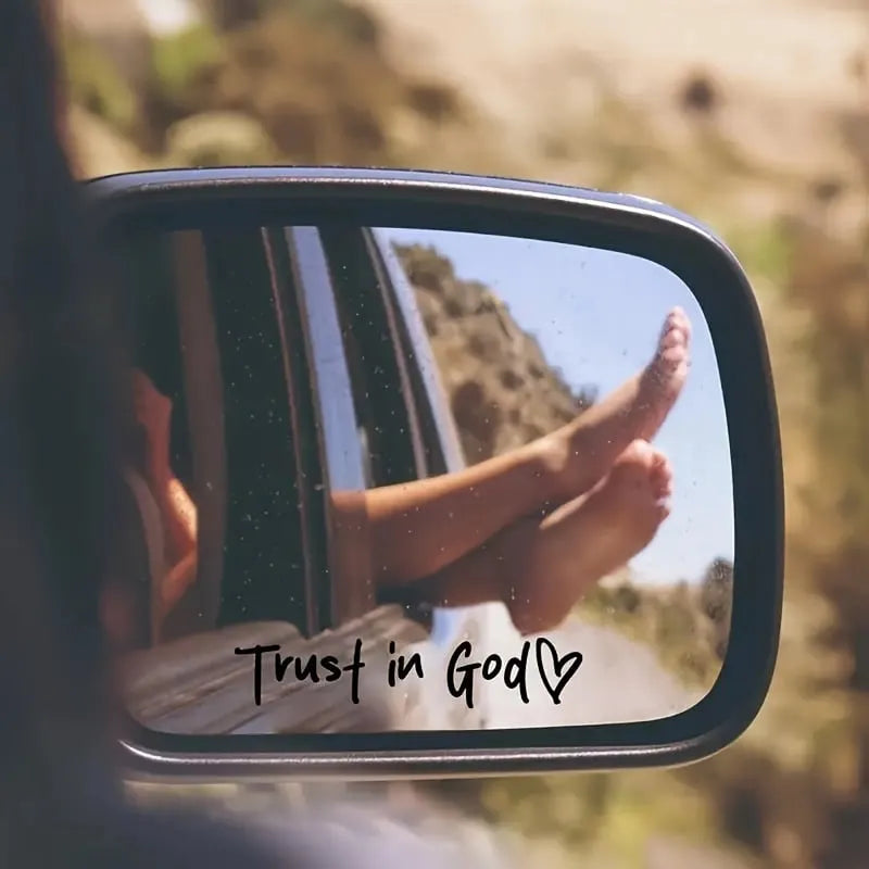 Trust in God Car Rearview Mirror Sticker(2 PCS)