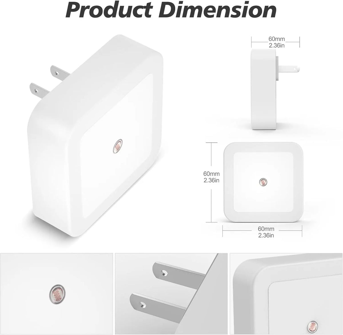 🎉6pcs Night Light, Night Lights Plug into Wall , Nightlight Plug in Night Lights, Dusk to Dawn Night Lamp Led Night Light for Bedroom, Bathroom, Hallway Warm White