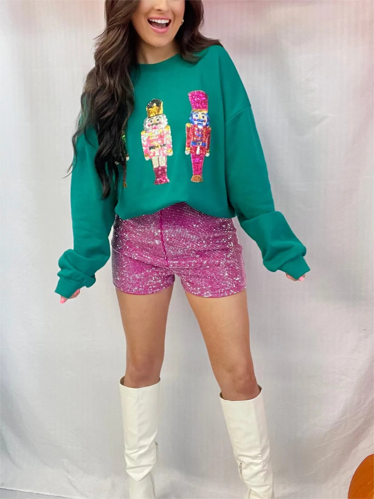 WOMEN'S CHRISTMAS SEQUIN NUTCRACKER PULLOVER (BUY 2 FREE SHIPPING)