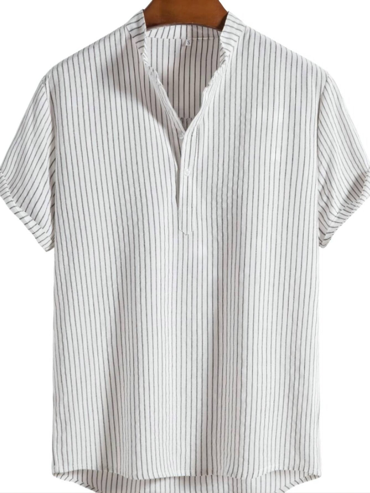 🔥Men's New Striped Linen Short Sleeve Shirt-BUY 2 FREE SHIPPING
