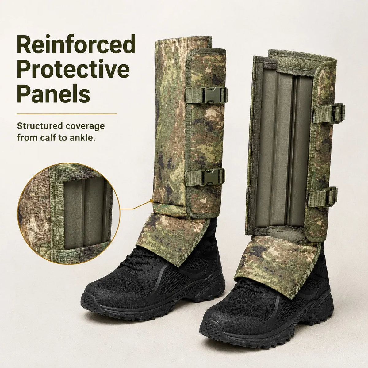 🐍🛡 Reinforced Lower Leg Protection Gaiters – 1000D Outdoor Leg Guards for Hiking & Hunting ⛰️