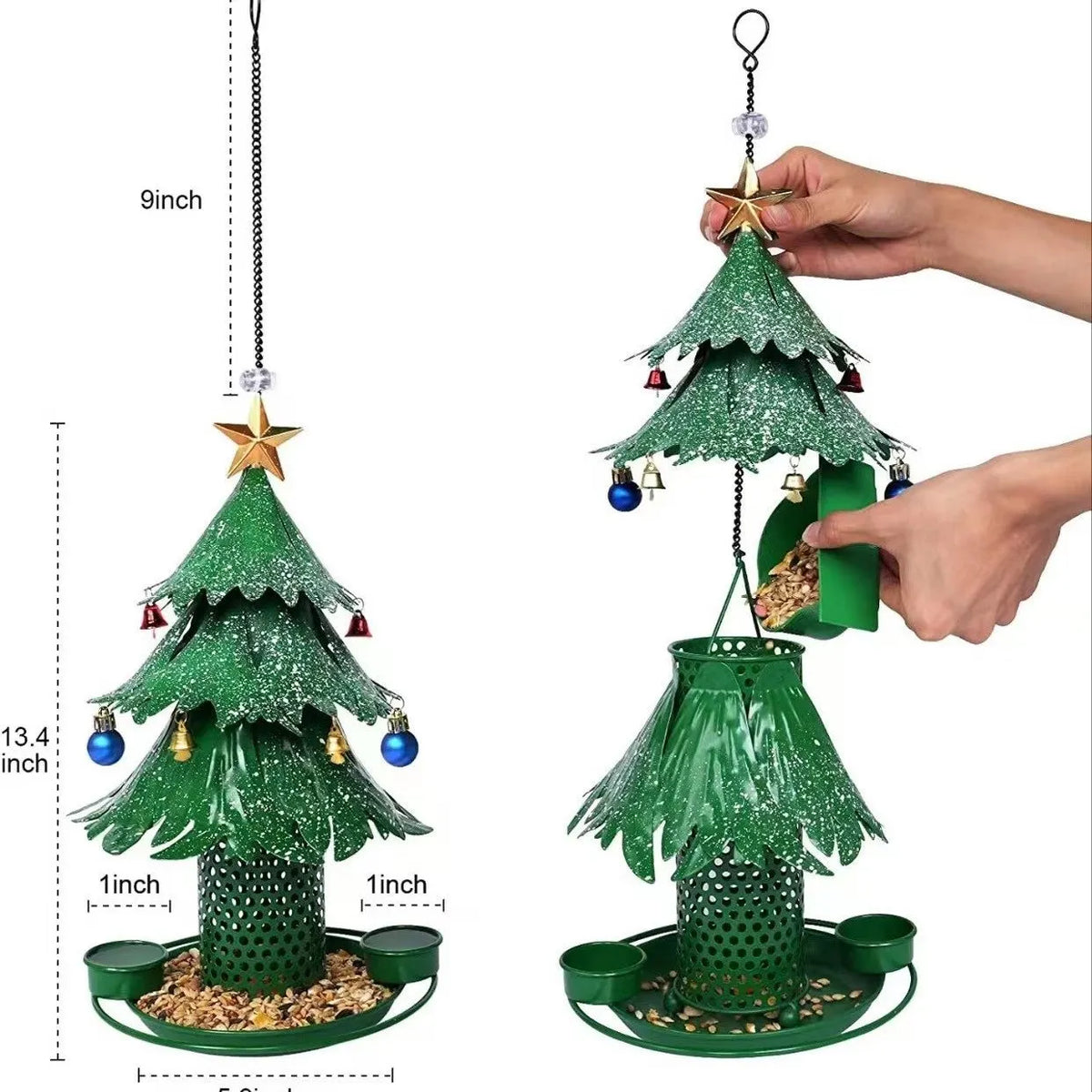 🎉Christmas Tree Bird Feeder 🎄 Festive Backyard Holiday Decor