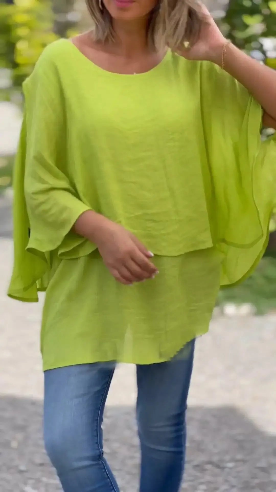Women's Solid Color Flowy Loose Long-sleeve Tops (Buy 2 Free Shipping)
