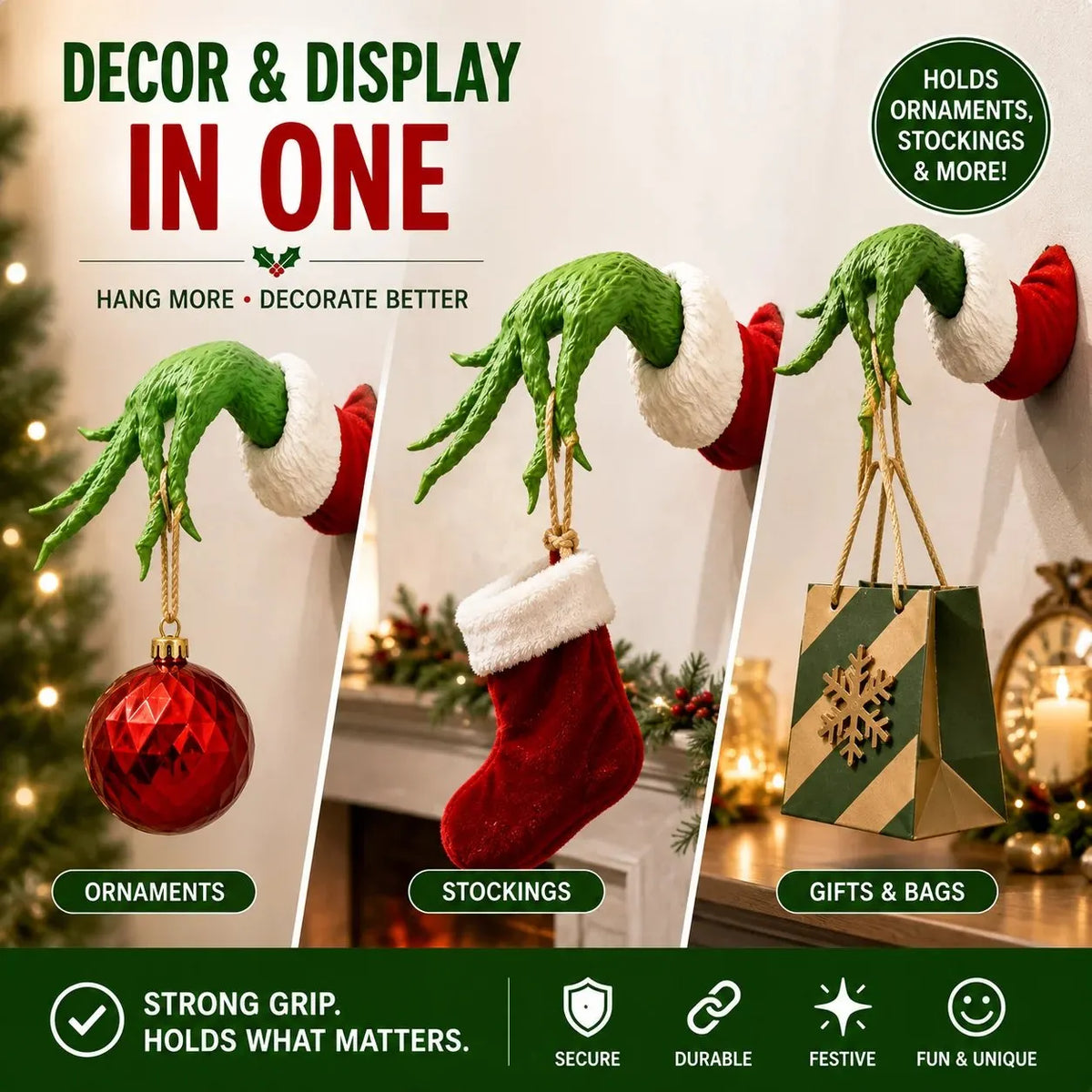 🎉🎄Christmas Ornament Hanger, Home & Festive Party Supplies🎁