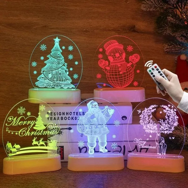 The New Santa Claus snowman Christmas Tree Lights bedroom decor night lights