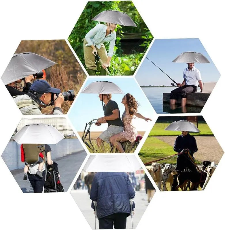 (🎁Last Day 49% OFF) ☂️Hands-Free Umbrella Hat – Wide Coverage Sun Protection for Outdoor Work