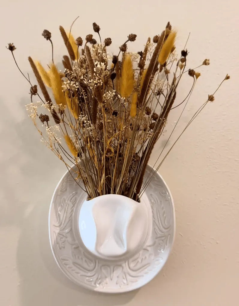 🔥Last Day 49% OFF - 🤠Handmade Ceramic Cowgirl Hat Vase🌵