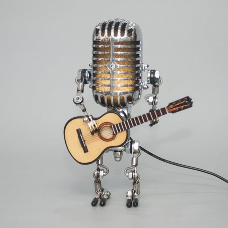BUY 2 FREE SHIPPING-🎁Vintage Metal Microphone Robot Desk Lamp🎸