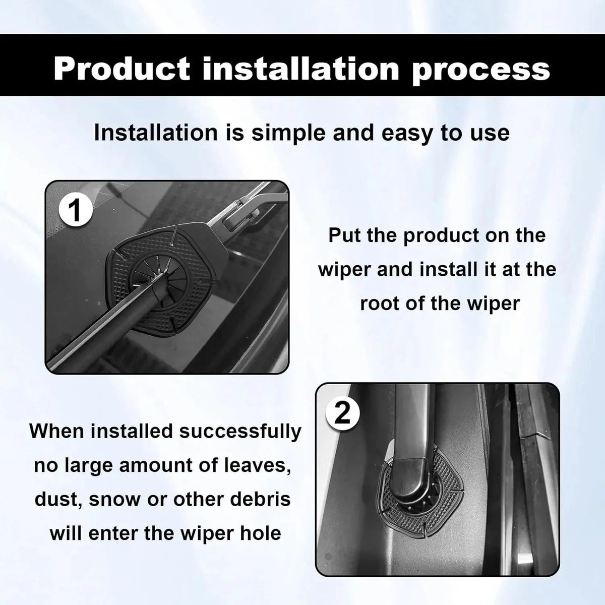 🎉6PCS Car Wiper Arm Hole Protector, Silicone Windshield Wiper Dust Cover