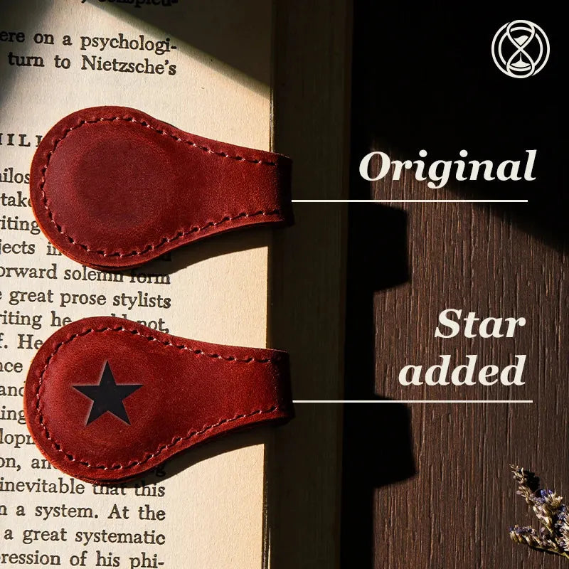-Personalized Magnetic Leather Bookmark