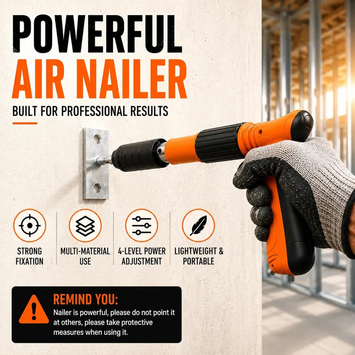 🎉 Woodworking and Decoration Integrated Air Nailer