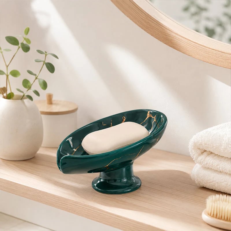 🎉Ceramic Self-Draining Leaf Soap Dish