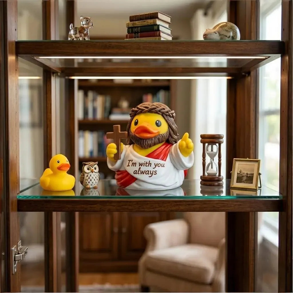 🙏 Jesus Duck Figurine – A Heartwarming Reminder of Faith, Hope & God's Presence