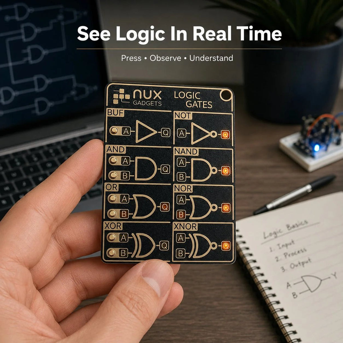 🎉🧠 Interactive Logic Gate Circuit Board — Learn Digital Electronics Through Hands-On Experiments ⚡