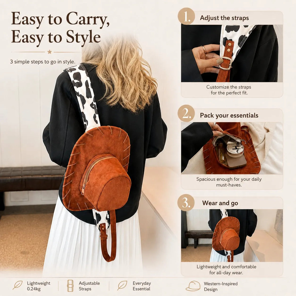 🔥 HOT SALE 🔥🤠 Cowboy Hat-Shaped Backpack — Carry Your Essentials in Western Style! 🎒