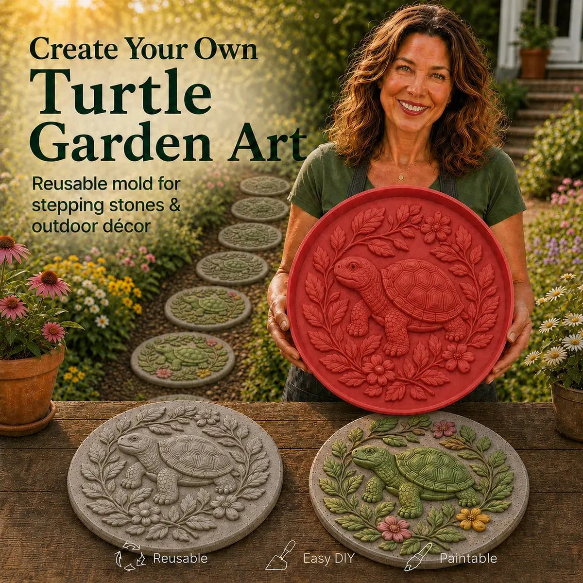 🎉💥49% OFF - 🐦 Hummingbird Garden Art Stepping Stone Mold (📦Buy 2 Free Shipping)