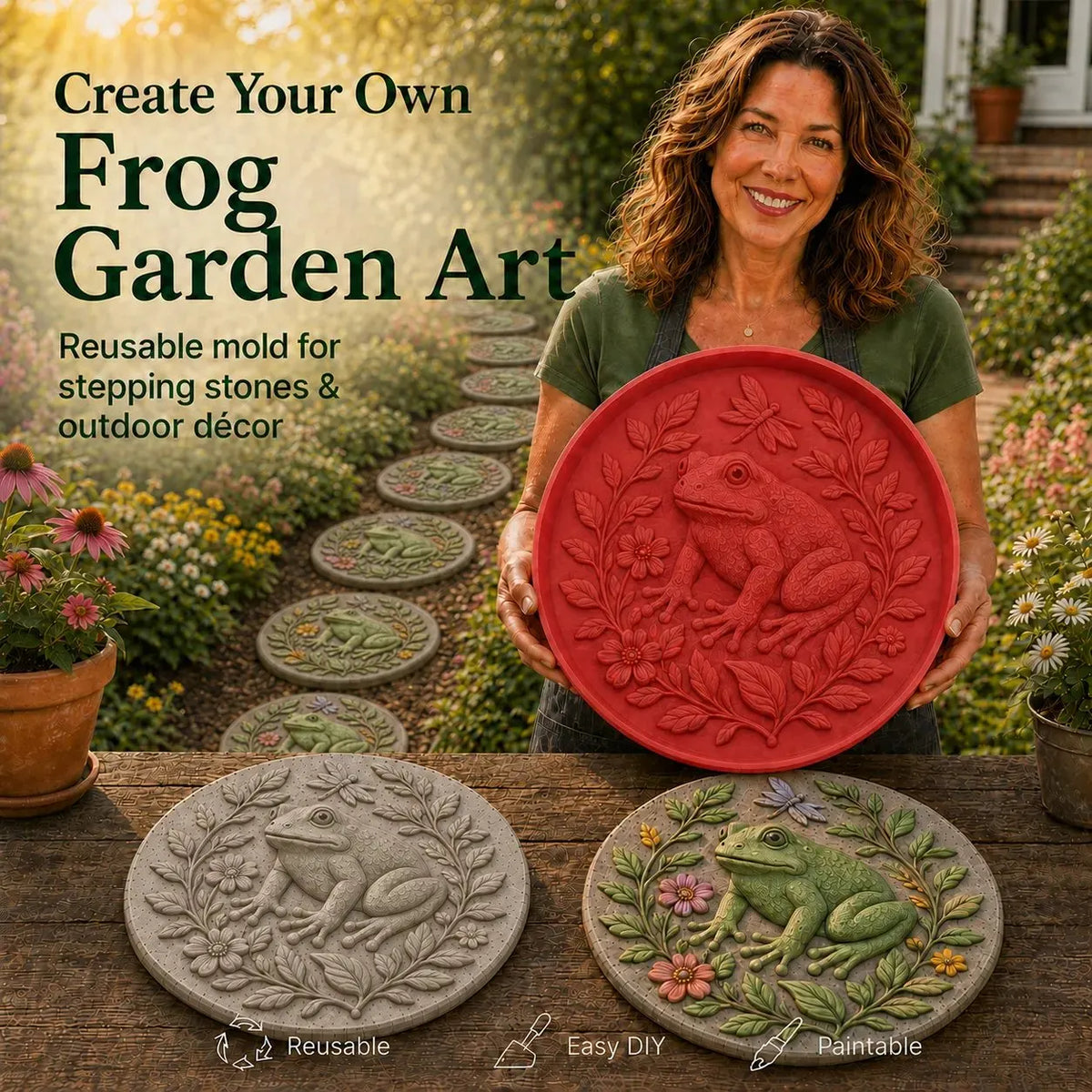 🔥HOT SALE 49% OFF✨🐦Hummingbird Garden Art Stepping Stone Mold
