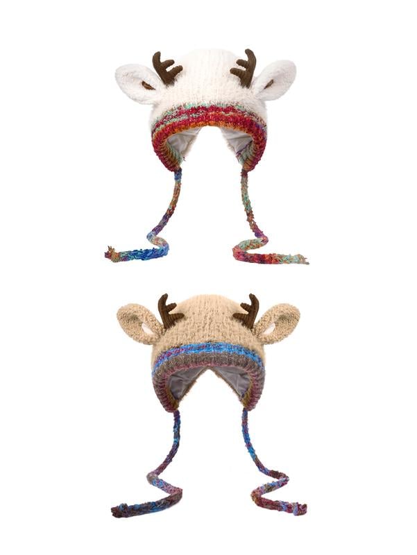 🎄🦌Handmade Knitted Christmas Antler 2-in-1 (Hat/Handbag)🧶2