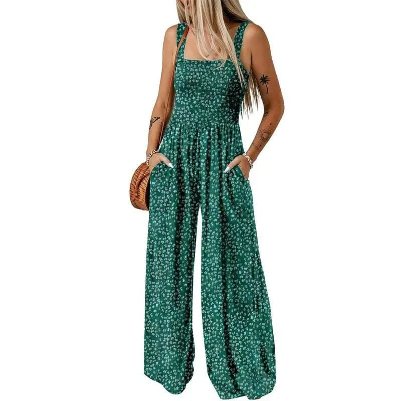 ⏳Limited Time 49% Off!💥Women’s Casual Print Sleeveless Overalls Jumpsuits