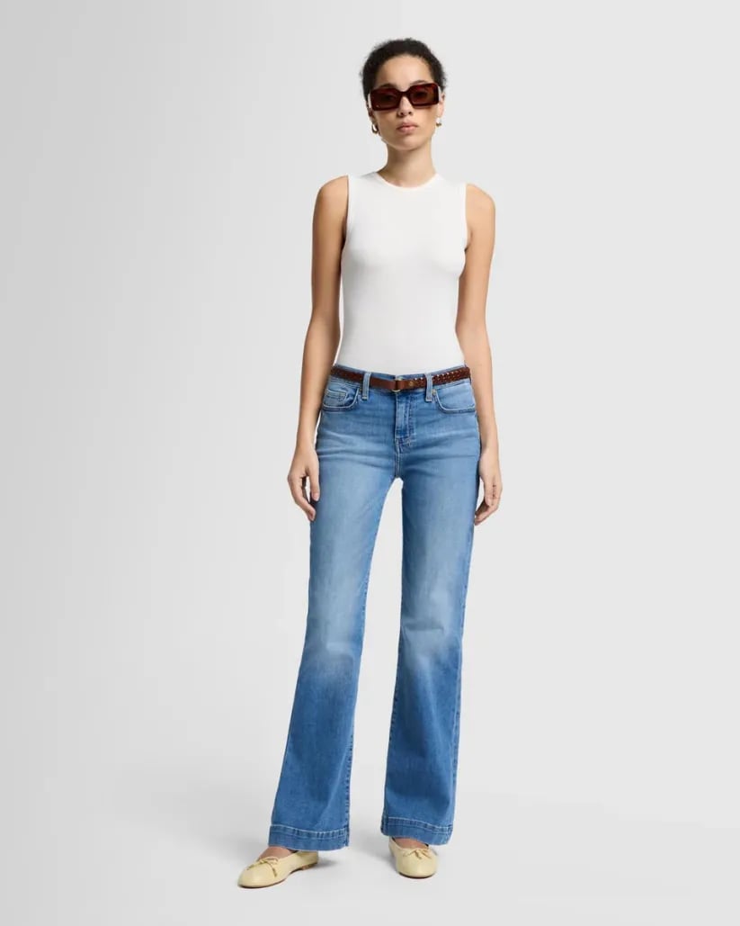 Stretchy Mid Rise Flare Jeans (Buy 2 Free Shipping)