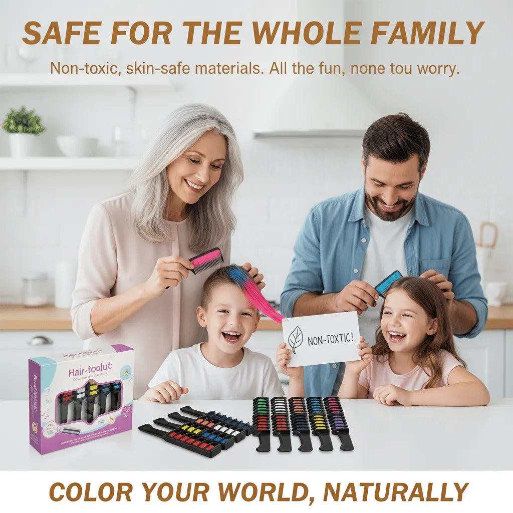 Festive Fun Hair Chalk Combs