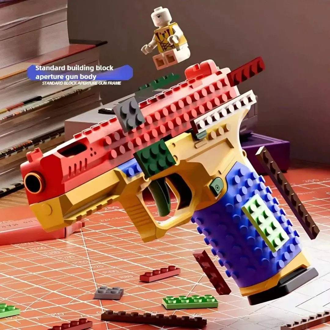 🔥 HOT SALE 🔥Building Block Shell-Ejecting Soft Bullet Toy Gun