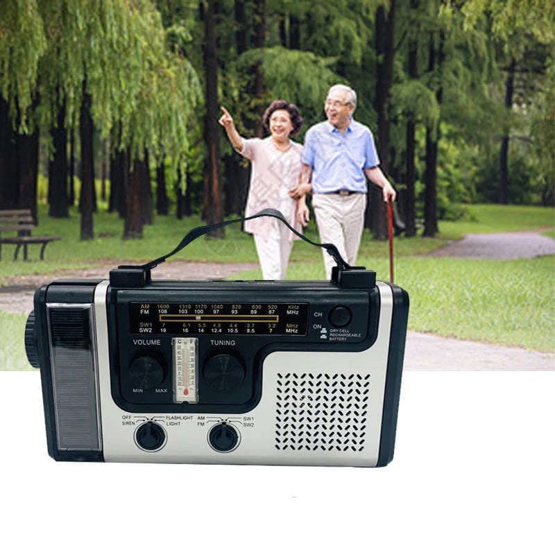 🎉Portable Hand-Cranked Emergency Radio Flashlight