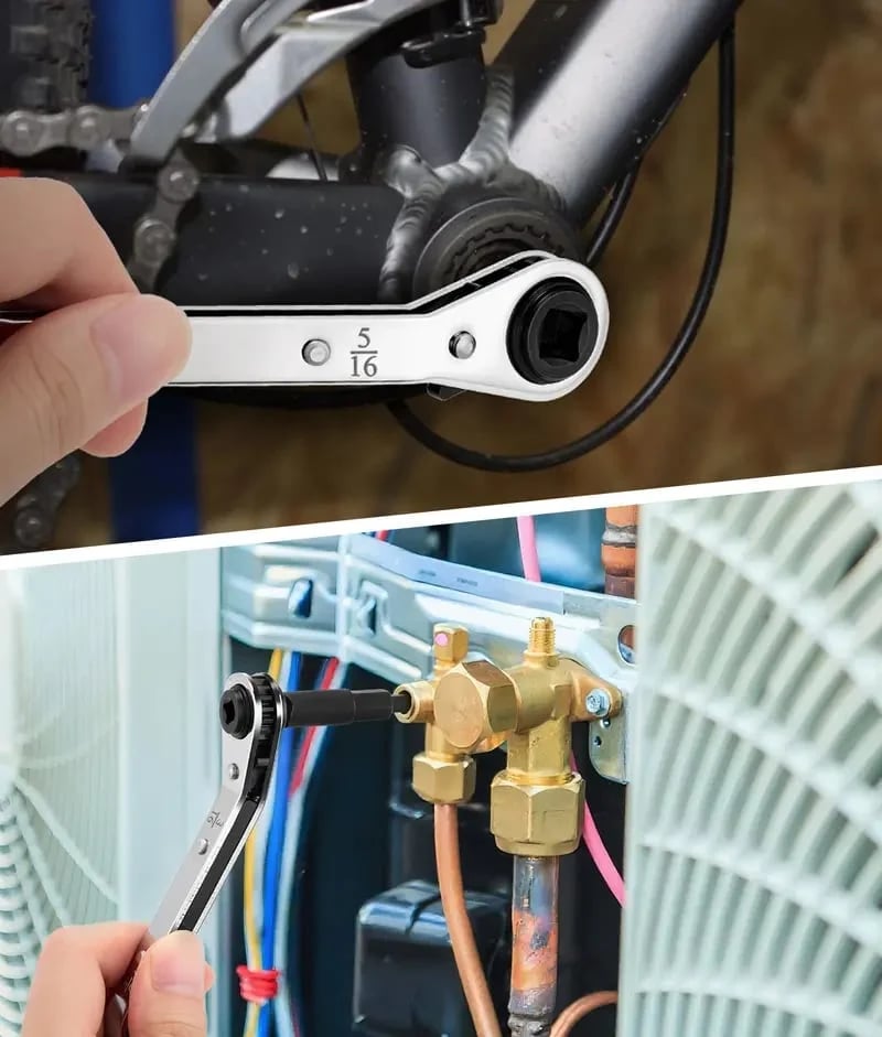 🎉Valve Core Remover Installer Tool Set, Refrigeration Ratchet Wrench Kit