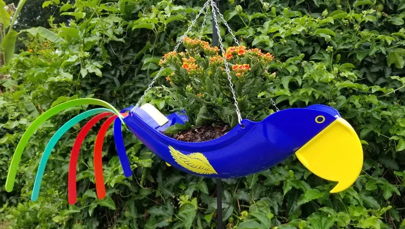 Flying Parrot Flower Pot