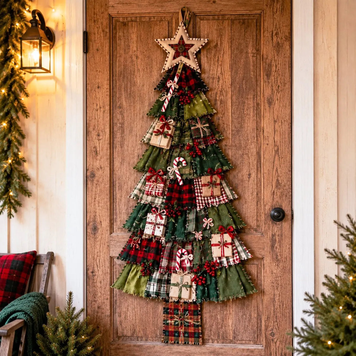 🎉🎄Beginner-Friendly DIY Oversized Patchwork Christmas Tree Door Hanging Kit | Complete Kit with All Tools & Step-by-Step Guide Included 💕