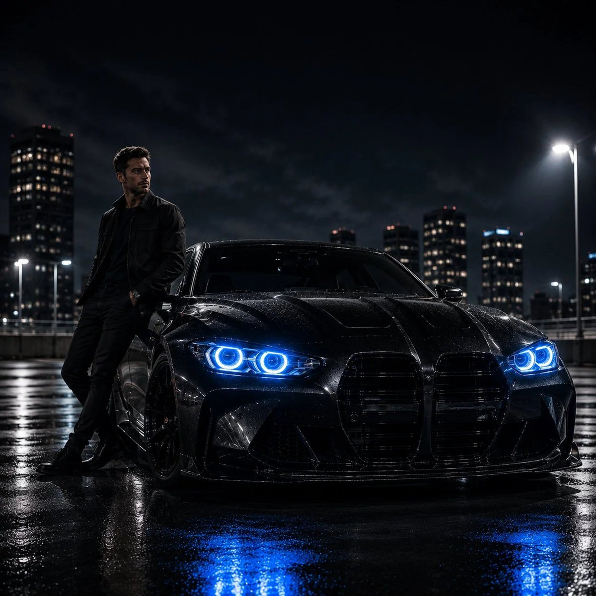 🎉 👁️ Demon Eye RGB Headlight Kit – Animated Iris Car Lighting Upgrade