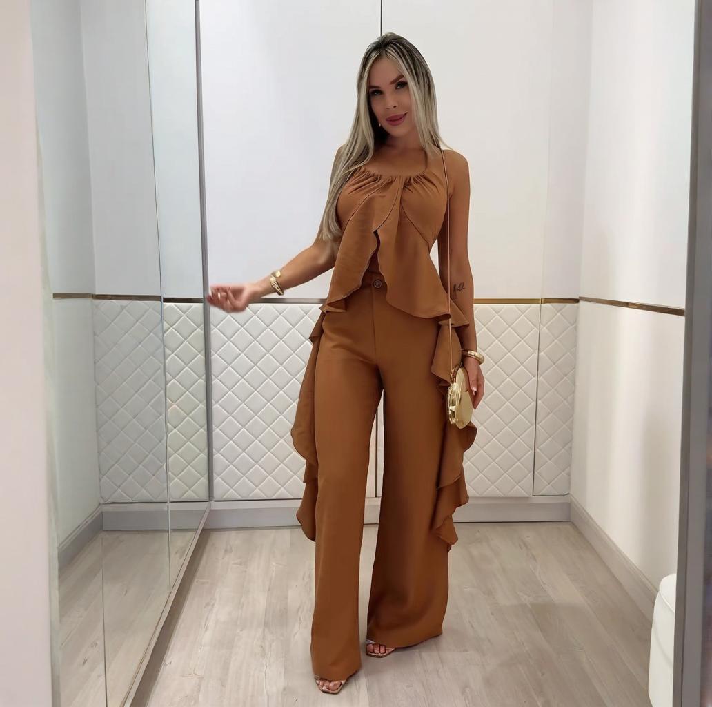 🦋Women's Backless Top & Loose Wide Leg Pants Set(FREE SHIPPING)