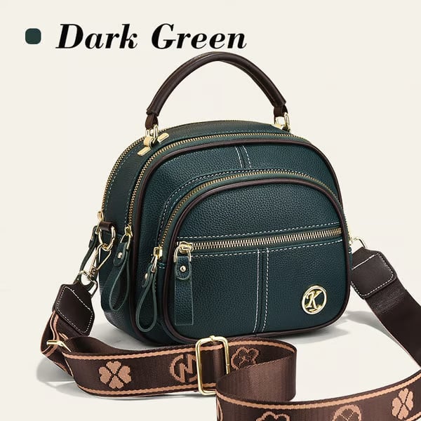 Multifunctional Compartments Adjustable Leather Crossbody Bag