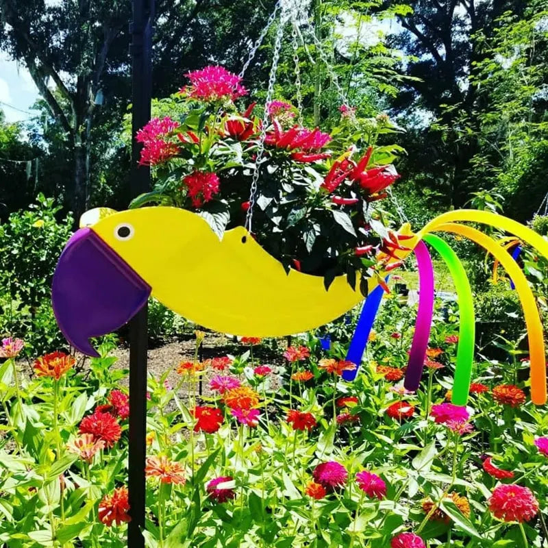 Flying Parrot Flower Pot