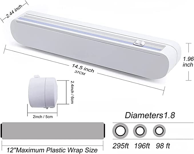 Plastic Wrap Dispenser With Cutter