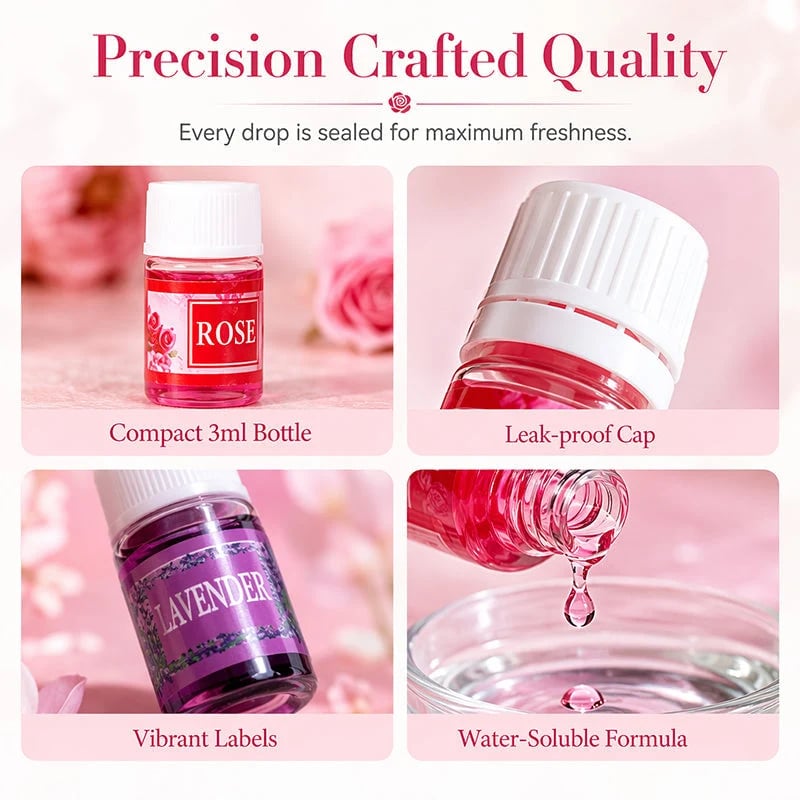 🎉🔥Limited Time 50% Off!🎁🌺The fresh scent lifts your mood!🌷12-Pack Water Soluble Essential Oils Set