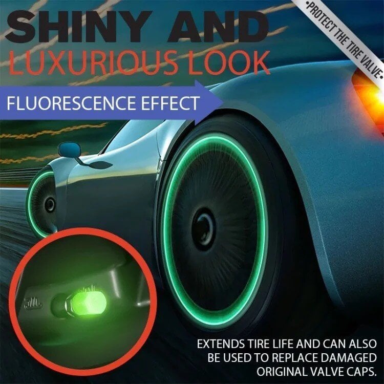 UNIVERSAL FLUORESCENT CAR TIRE VALVE CAPS 4PCS✨FREE SHIPPING OVER $49.99✨