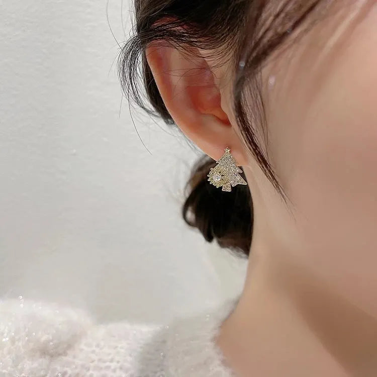 🎅Early Christmas Sale 49% OFF🎄-Christmas Gift For Her -Shiny Christmas Tree Earrings