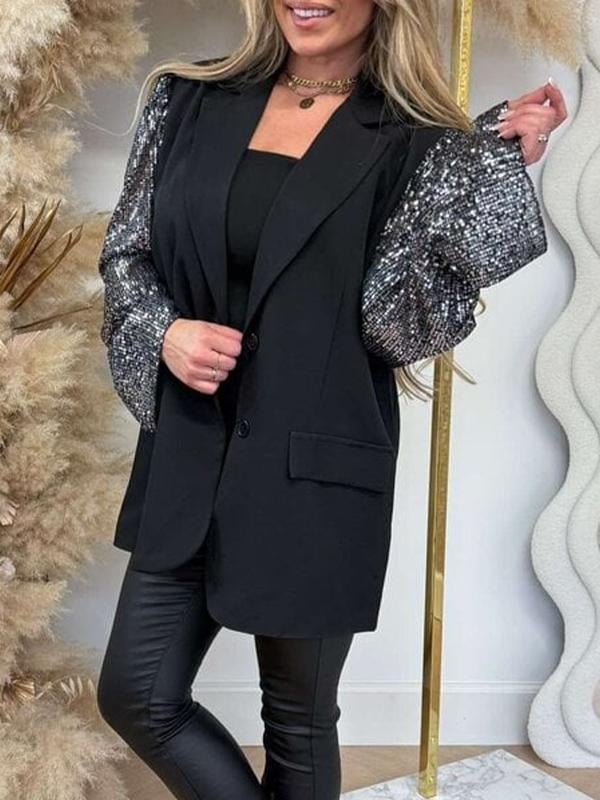 Women's Sequin Patchwork Blazer (Buy 2 Free Shipping)