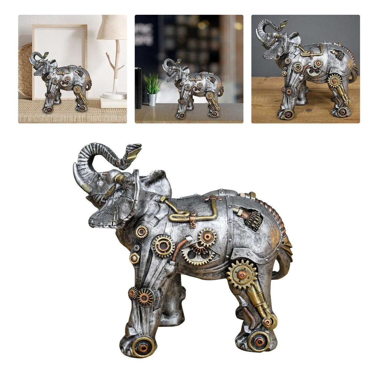 Steampunk Mechanical Animal Sculpture Collectible Resin Ornaments