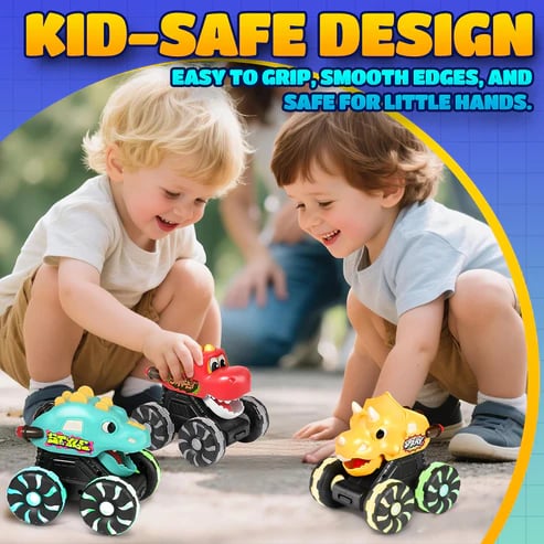 🎉🎁Dino Truck Toy with Motion Activated Light