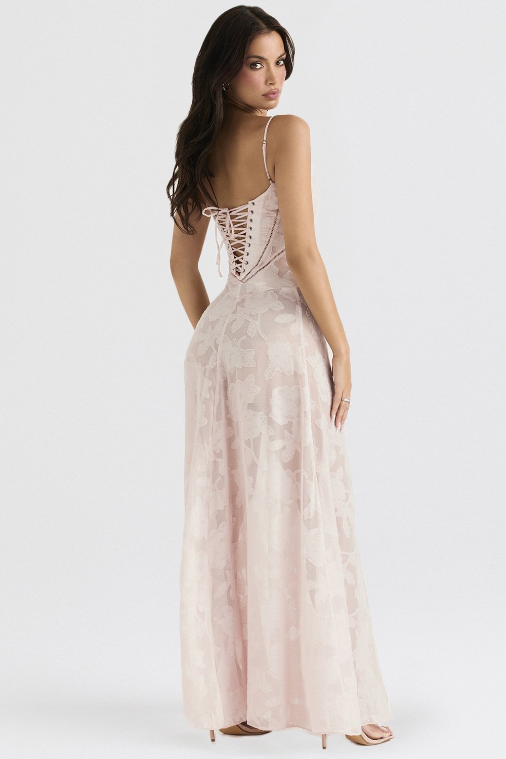 Sexy sleeveless lace camisole backless dress