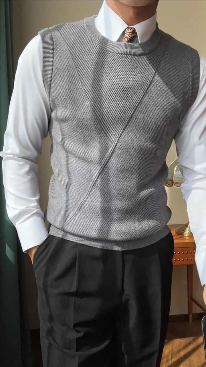 Round Neck Warm Knit Vest (Buy 2 Free Shipping)